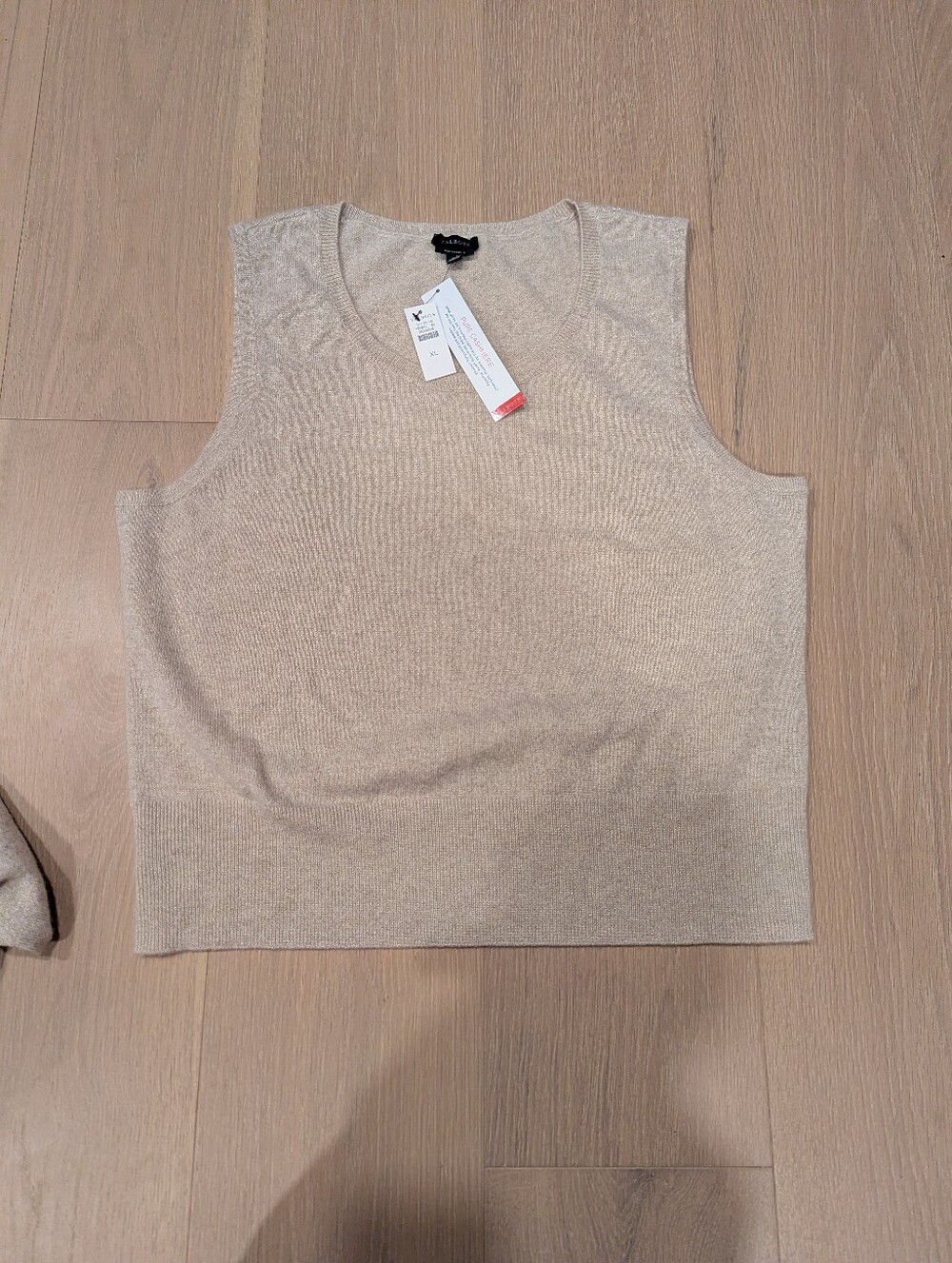 Classic Cashmere Beige Button Cardigan Sweater Set - Picture 7 of 9